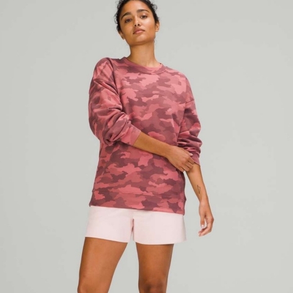 Lululemon Athletica Perfectly Oversized Crew brier rose camo size 16 - Picture 1 of 7